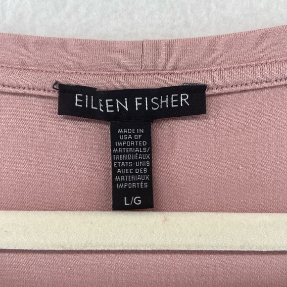Eileen Fisher Pink Long Top TShirt Size Large Stretch - Picture 2 of 6
